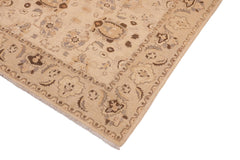 handmade Traditional Kafkaz Tan Brown Hand Knotted RECTANGLE 100% WOOL area rug 8x10