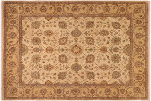 handmade Transitional Kafkaz Beige Beige Hand Knotted RECTANGLE 100% WOOL area rug 8' x 10'