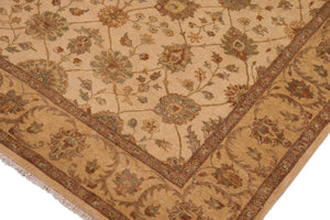 handmade Transitional Kafkaz Beige Beige Hand Knotted RECTANGLE 100% WOOL area rug 8' x 10'