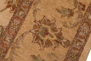 handmade Transitional Kafkaz Beige Beige Hand Knotted RECTANGLE 100% WOOL area rug 8' x 10'