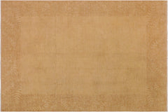 handmade Modern Kafkaz Tan Beige Hand Knotted RECTANGLE 100% WOOL area rug 9' x 11'