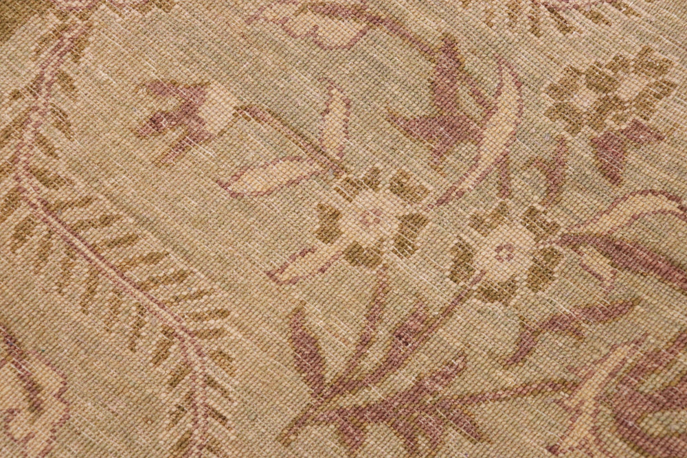 handmade Modern Kafkaz Green Brown Hand Knotted RECTANGLE 100% WOOL area rug 9' x 12'