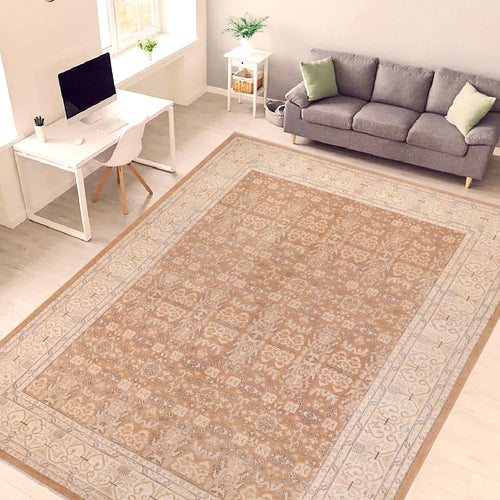 handmade Transitional Kafkaz Lt. Brown Beige Hand Knotted RECTANGLE 100% WOOL area rug 9' x 12'