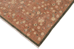handmade Modern Kafkaz Lt. Brown Rust Hand Knotted RECTANGLE 100% WOOL area rug 9' x 12'