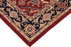 handmade Traditional Kafkaz Red Blue Hand Knotted RECTANGLE 100% WOOL area rug 9x12