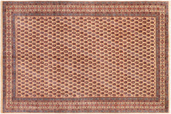 Vintage Shirwan Sacha Beige/Blue Wool Rug - 7'3''X10'2''