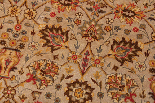 handmade Transitional  Lt. Gray Lt. Green Hand Knotted RECTANGLE 100% WOOL area rug 9' x 12'