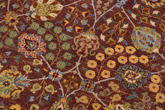 handmade Traditional Design Brown Lt. Green Hand Knotted RECTANGLE 100% WOOL area rug 9' x 12'