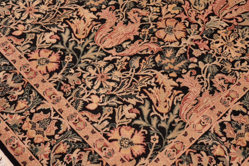handmade Transitional Gulshan Black Red Hand Knotted RECTANGLE 100% WOOL area rug 6x9