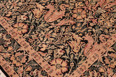handmade Transitional Gulshan Black Red Hand Knotted RECTANGLE 100% WOOL area rug 6x9