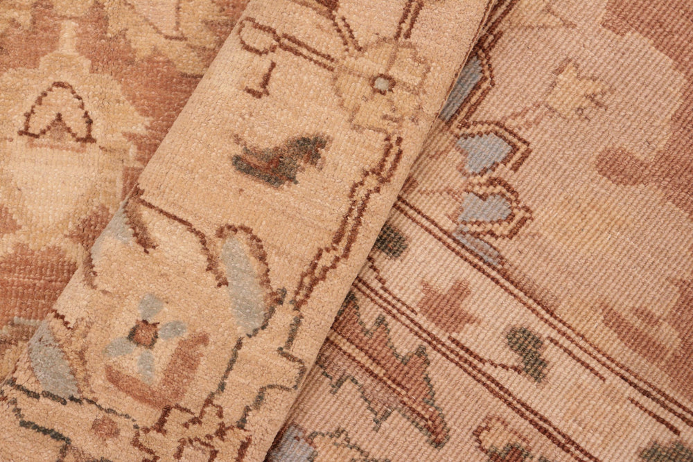 handmade Traditional Kafkaz Brown Tan Hand Knotted RECTANGLE 100% WOOL area rug 8x10