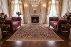 handmade Traditional Rasmi Romal Black Brown Hand Knotted RECTANGLE 100% WOOL area rug 8x11