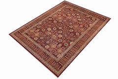 handmade Transitional Tabriz Drk. Red Drk. Red Hand Knotted RECTANGLE 100% WOOL area rug 9x13