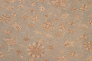 handmade Transitional Kafkaz Lt. Blue Lt. Brown Hand Knotted RECTANGLE 100% WOOL area rug 9' x 11'