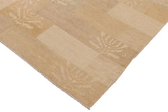 handmade Modern Kafkaz Tan Brown Hand Knotted RECTANGLE 100% WOOL area rug 10' x 13'