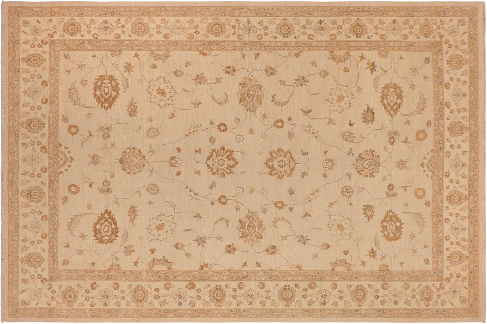 handmade Traditional Kafkaz Tan Brown Hand Knotted RECTANGLE 100% WOOL area rug 10x14