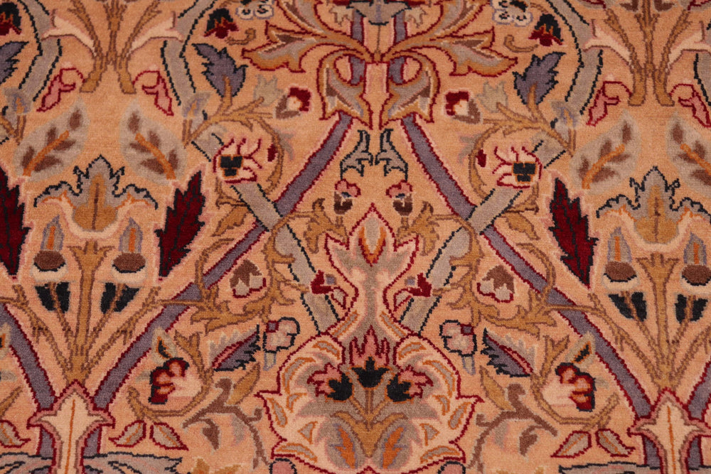 handmade Transitional Mujahid Tan Red Hand Knotted RECTANGLE 100% WOOL area rug 8x10