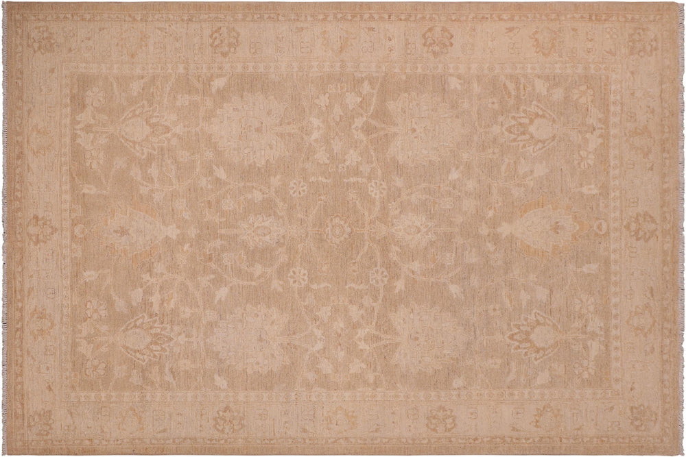 handmade Traditional Kafkaz Brown Tan Hand Knotted RECTANGLE 100% WOOL area rug 6x9