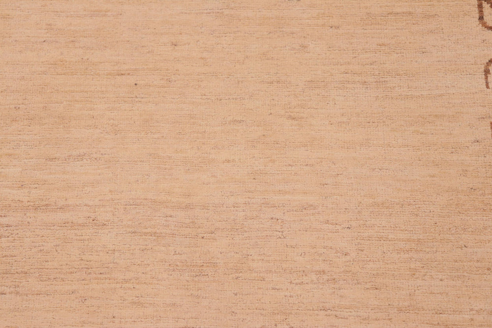 handmade Modern Kafkaz Tan Brown Hand Knotted RECTANGLE 100% WOOL area rug 6' x 9'