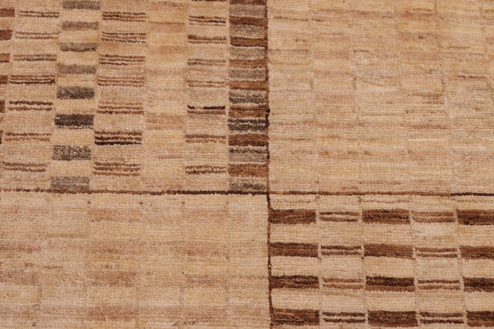 handmade Modern Gabbeh Beige Tan Hand Knotted RECTANGLE 100% WOOL area rug 6' x 9'