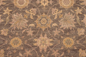 handmade Transitional Kafkaz Gray Lt. Brown Hand Knotted RECTANGLE 100% WOOL area rug 8' x 10'