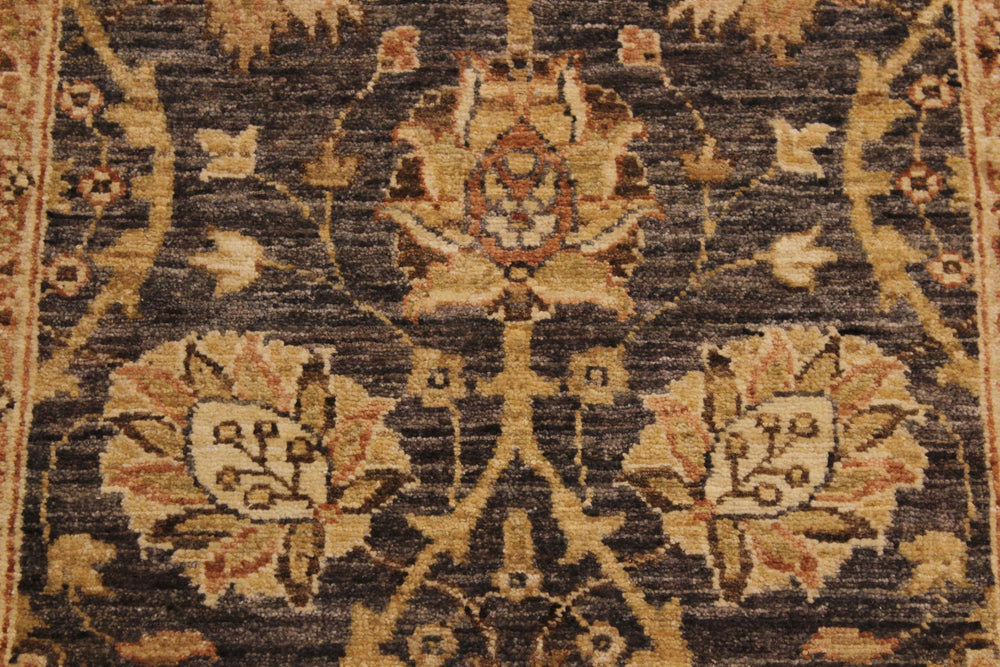handmade Transitional Kafkaz Gray Ivory Hand Knotted RUNNER 100% WOOL area rug 3' x 25'