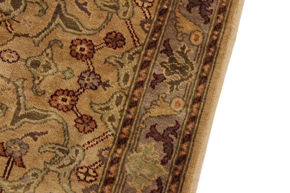 handmade Transitional Kafkaz Tan Gray Hand Knotted RUNNER 100% WOOL area rug 3' x 6'