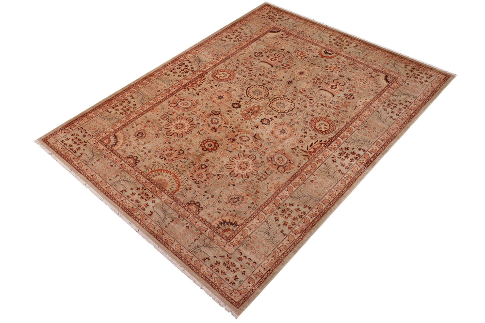 handmade Traditional Kafkaz Lt. Green Lt. Green Hand Knotted RECTANGLE 100% WOOL area rug 6' x 9'