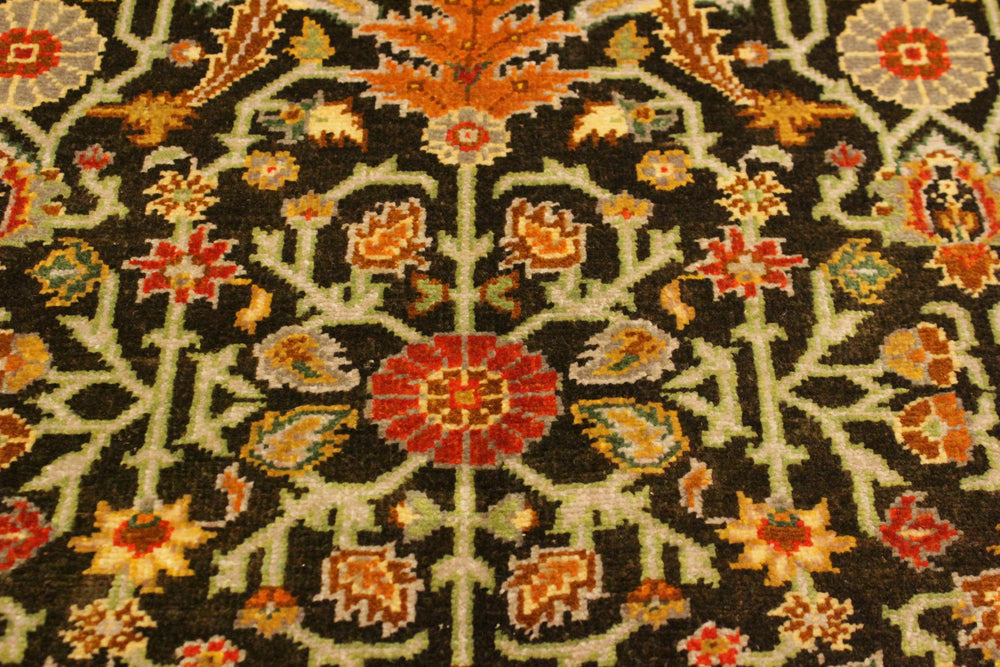 handmade Traditional Kafkaz Brown Tan Hand Knotted RECTANGLE 100% WOOL area rug 4x6