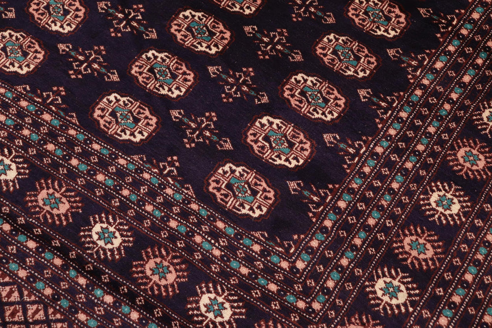 handmade Geometric Bokhara Blue Blue Hand Knotted RECTANGLE 100% WOOL area rug 8X10