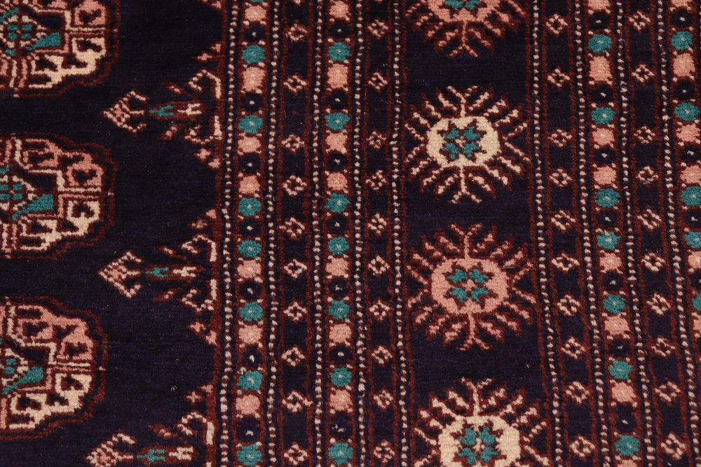handmade Geometric Bokhara Blue Blue Hand Knotted RECTANGLE 100% WOOL area rug 8X10