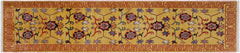 handmade Geometric Super Kazak Gold Red Hand Knotted RUNNER 100% WOOL area rug 3' x 10'