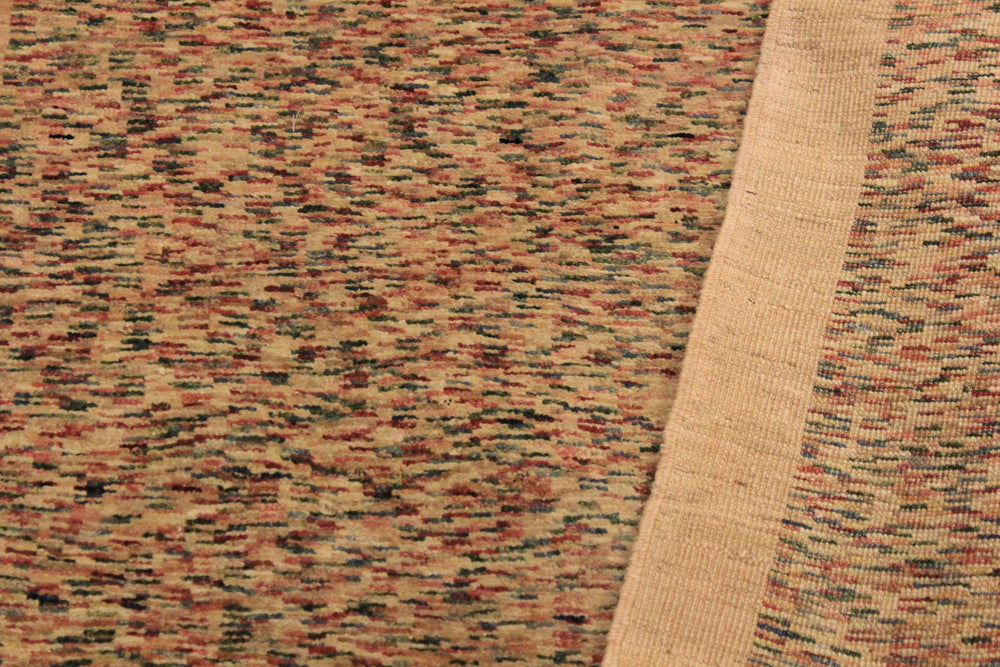handmade Modern Gabbeh Tan Blue Hand Knotted RECTANGLE 100% WOOL area rug 3' x 5'