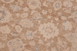 handmade Transitional Kafkaz Brown Tan Hand Knotted RECTANGLE 100% WOOL area rug 6' x 9'