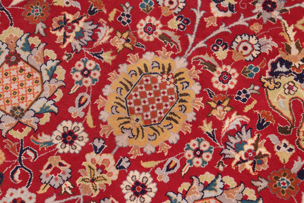 handmade Transitional  Red Blue Hand Knotted RECTANGLE 100% WOOL area rug 8x10