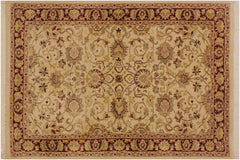 handmade Traditional Kashan Beige Red Hand Knotted RECTANGLE 100% WOOL area rug 3x5