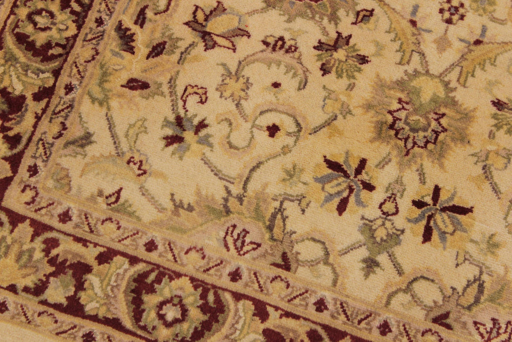 handmade Traditional Kashan Beige Red Hand Knotted RECTANGLE 100% WOOL area rug 3x5