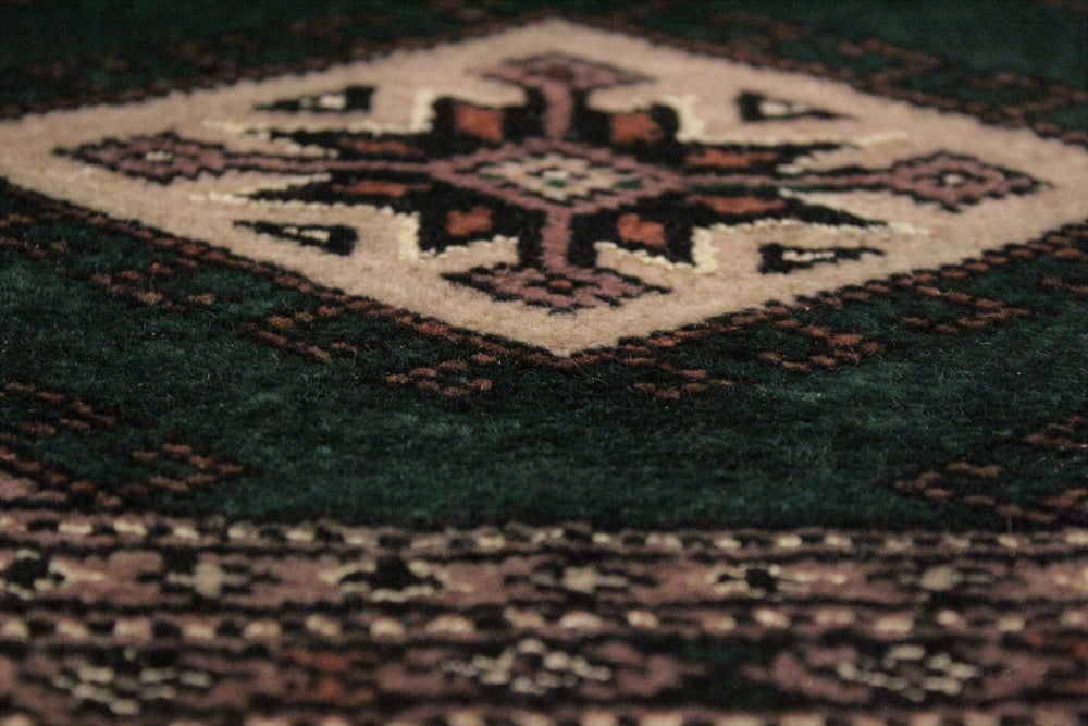 handmade Geometric Bokhara Green Taupe Hand Knotted RECTANGLE 100% WOOL area rug 9X12