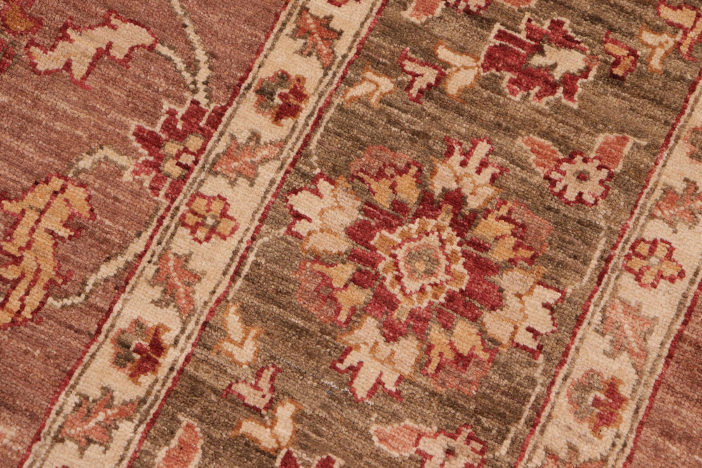 handmade Traditional Kafkaz Brown Green Hand Knotted RECTANGLE 100% WOOL area rug 8x11
