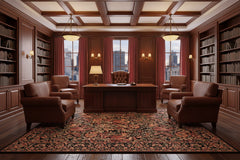handmade Transitional Gulshanayub Black Black Hand Knotted RECTANGLE 100% WOOL area rug 5x7