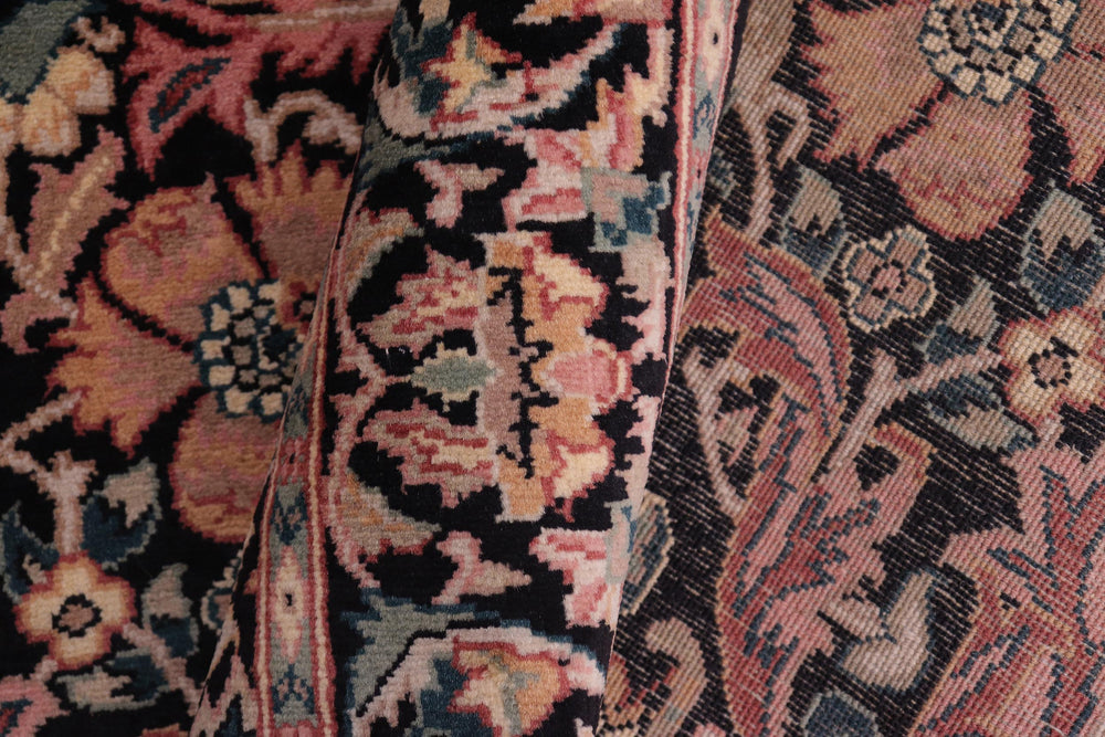 handmade Transitional Gulshanayub Black Black Hand Knotted RECTANGLE 100% WOOL area rug 5x7