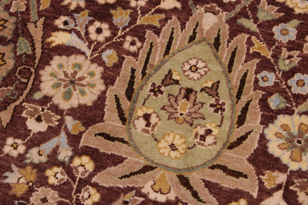 handmade Traditional  Chocolate Chocolate Hand Knotted RECTANGLE 100% WOOL area rug 9' x 12'