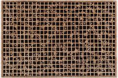 handmade Modern Kafkaz Black Tan Hand Knotted RECTANGLE 100% WOOL area rug 9' x 12'