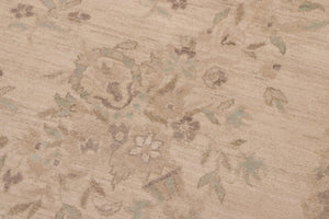 handmade Transitional Lahore Beige Brown Hand Knotted RECTANGLE 100% WOOL area rug 8' x 10'
