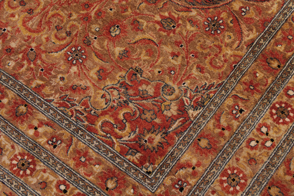 handmade Traditional Nauras Rust Rust Hand Knotted RECTANGLE 100% WOOL area rug 9x12
