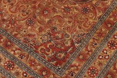 handmade Traditional Nauras Rust Rust Hand Knotted RECTANGLE 100% WOOL area rug 9x12