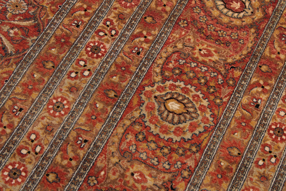 handmade Traditional Nauras Rust Rust Hand Knotted RECTANGLE 100% WOOL area rug 9x12