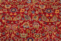 handmade Transitional  Red Blue Hand Knotted RECTANGLE 100% WOOL area rug 9' x 12'