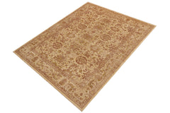 handmade Traditional Kafkaz Tan Green Hand Knotted RECTANGLE 100% WOOL area rug 9x12