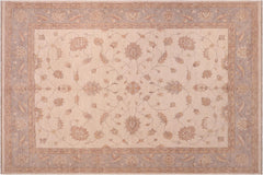 handmade Traditional Kafkaz Beige Blue Hand Knotted RECTANGLE 100% WOOL area rug 8x10